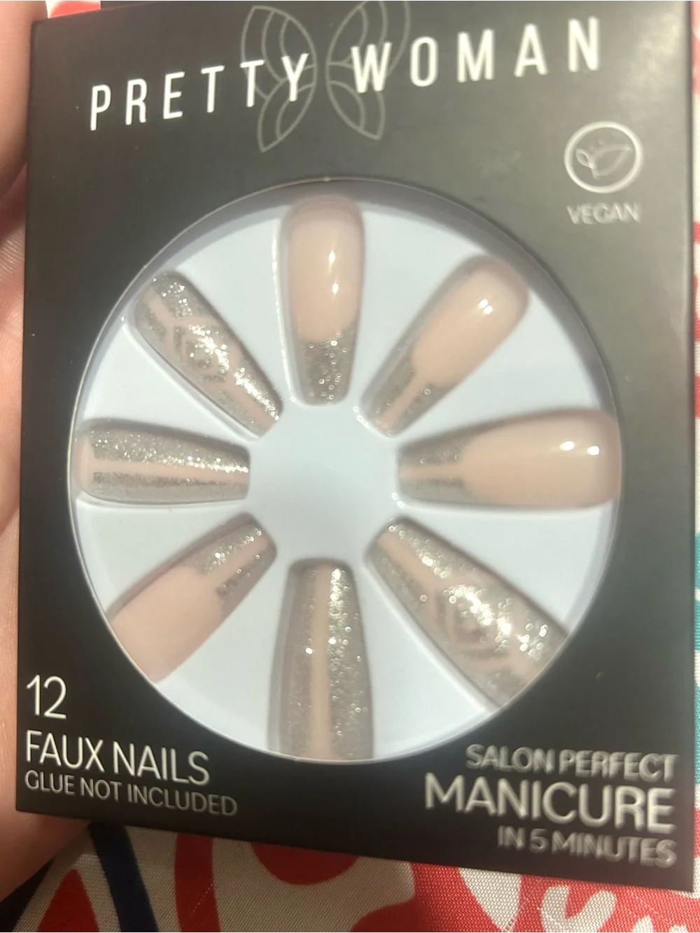 Pretty Woman Light Pink Glitter Press-On Nails